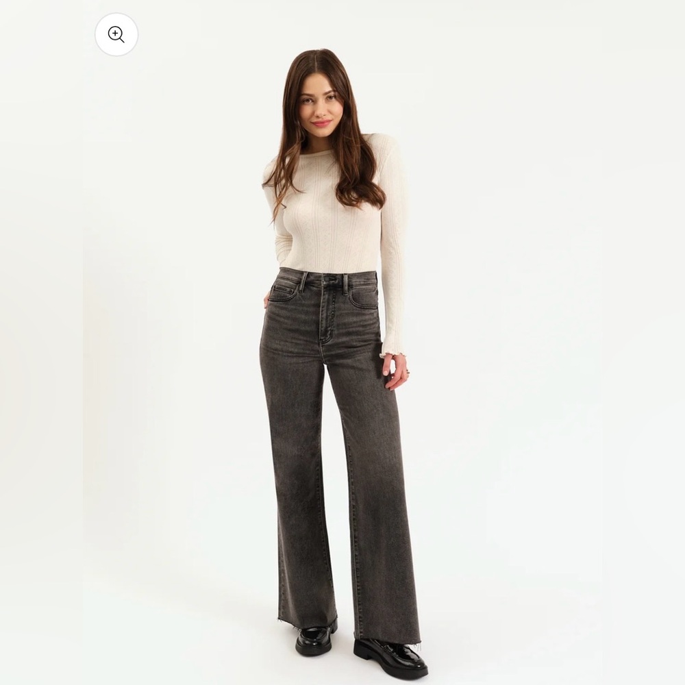 New Daze Denim Far out high rise wide leg jeans Sz 29 - Picture 2 of 8
